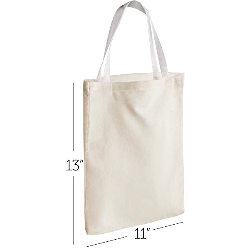 10 Pack) Reusable Cotton Canvas Blank Plain Tote Bags Shopping Craft  Groceries