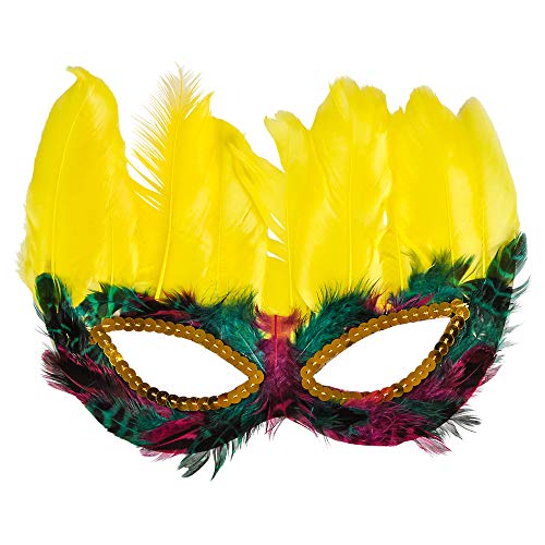 Mardi Gras Carnival Leggings w/ Feather Mask Design - KIDS Size